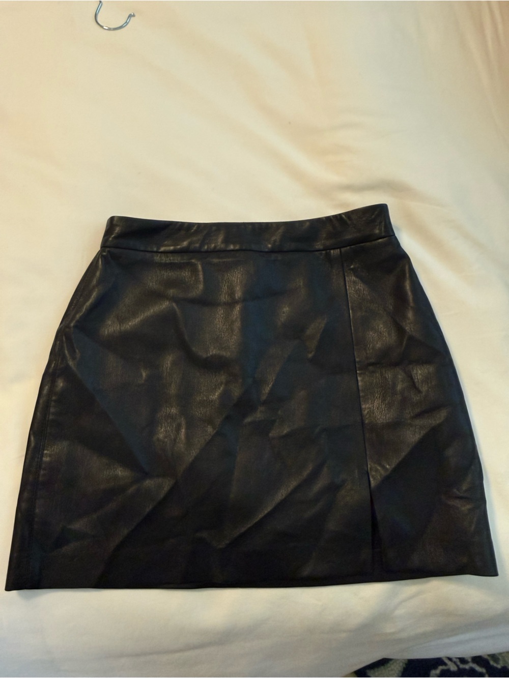 Wilfred Black Faux Leather Mini Skirt
